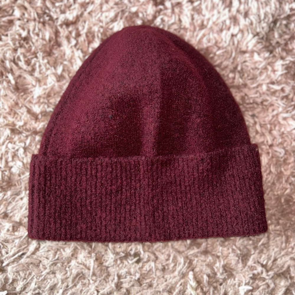 Burgundy American Eagle Beanie